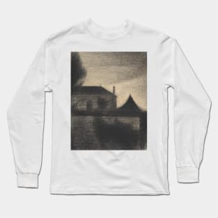 House at Dusk (La Cite) by Georges-Pierre Seurat Long Sleeve T-Shirt